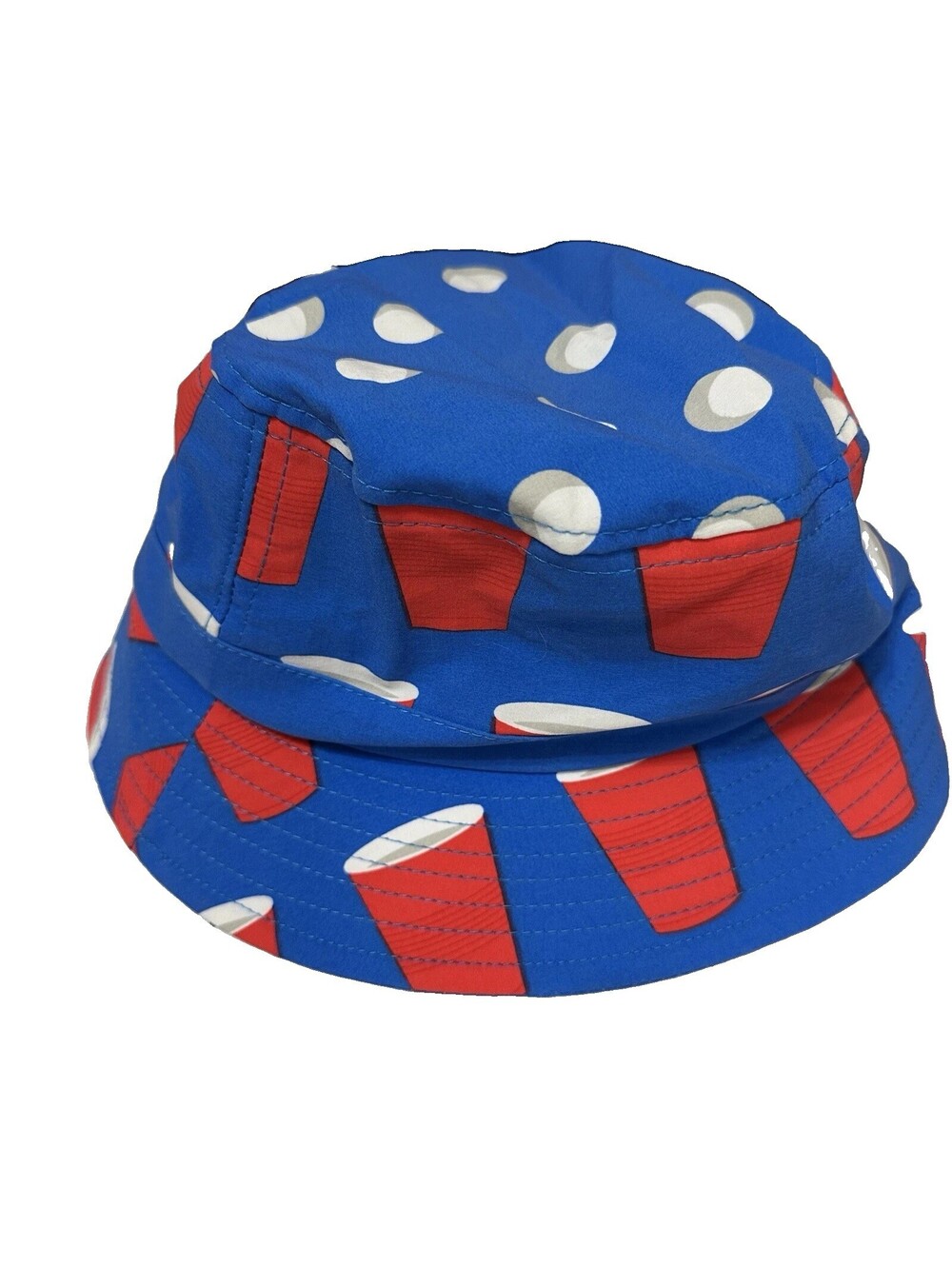 Red Beer Cups Bucket Hat Party Pants Floppy Summer Beer Pong Cap College Gift